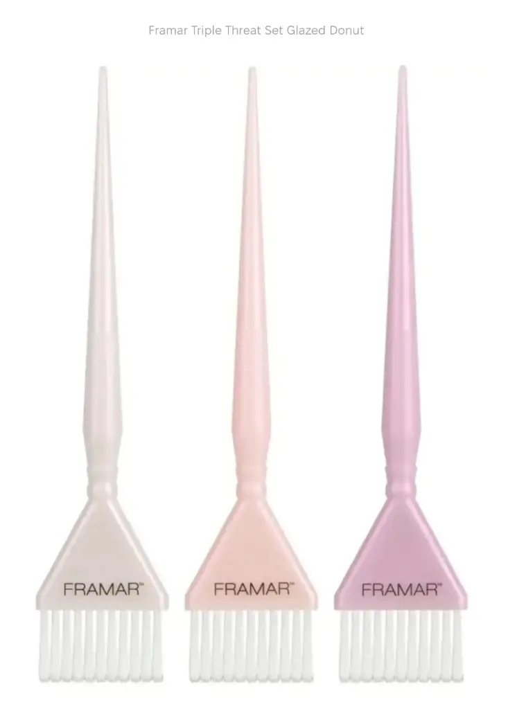 Framar Triple Threat Brush Set - Glazed Donut