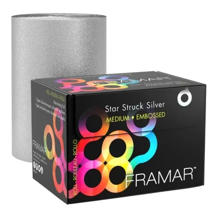 Rouleau Framar Embossed Medium Star Struck Silver 320 ft (97.5m)